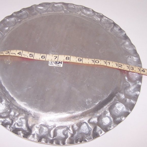 Albuhi Mexico Cast Aluminum Platter 14" Vintage - Picture 4 of 5